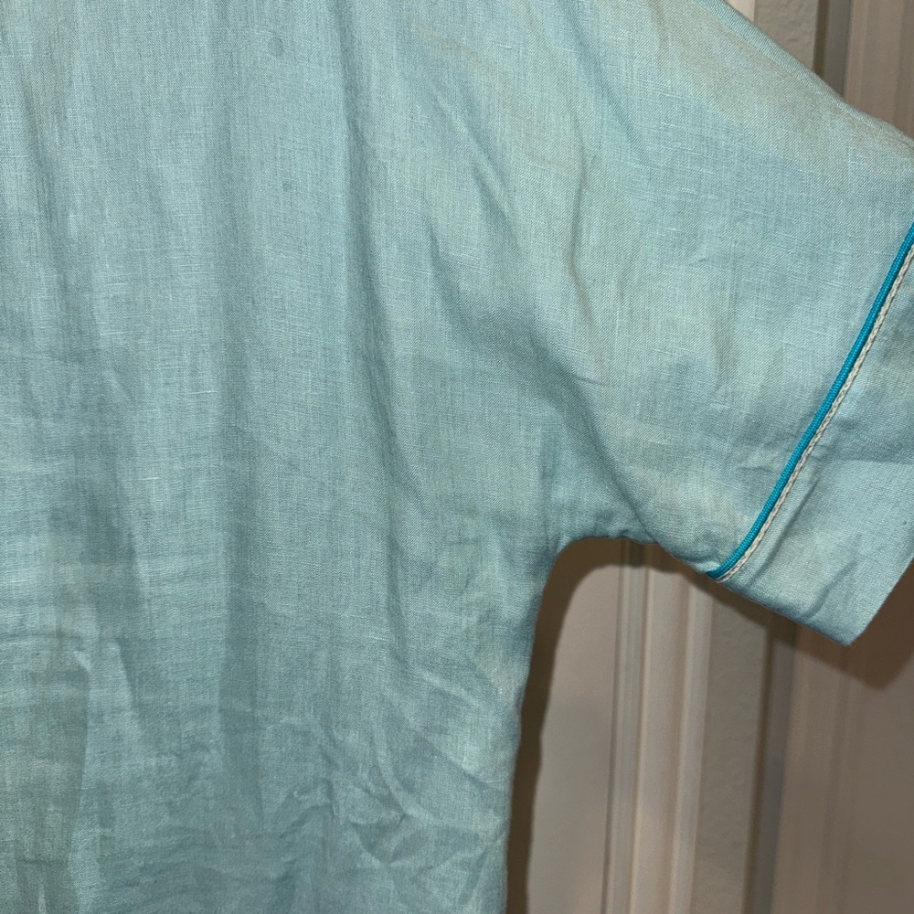 Loro Piana Aqua Linen Dress size 42 - Picture 9 of 10